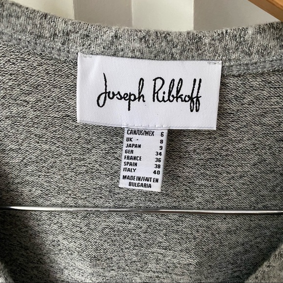 JOSEPH RIBKOFF Gray V-neck Tunic Asymmetrical Top - Picture 5 of 11